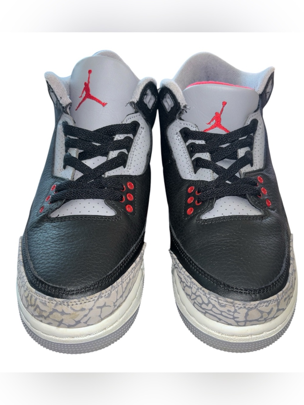 Nike Air Jordan 3 Retro GS Black Cement Fire Red 7Y Youth DM0967-010 With Box.